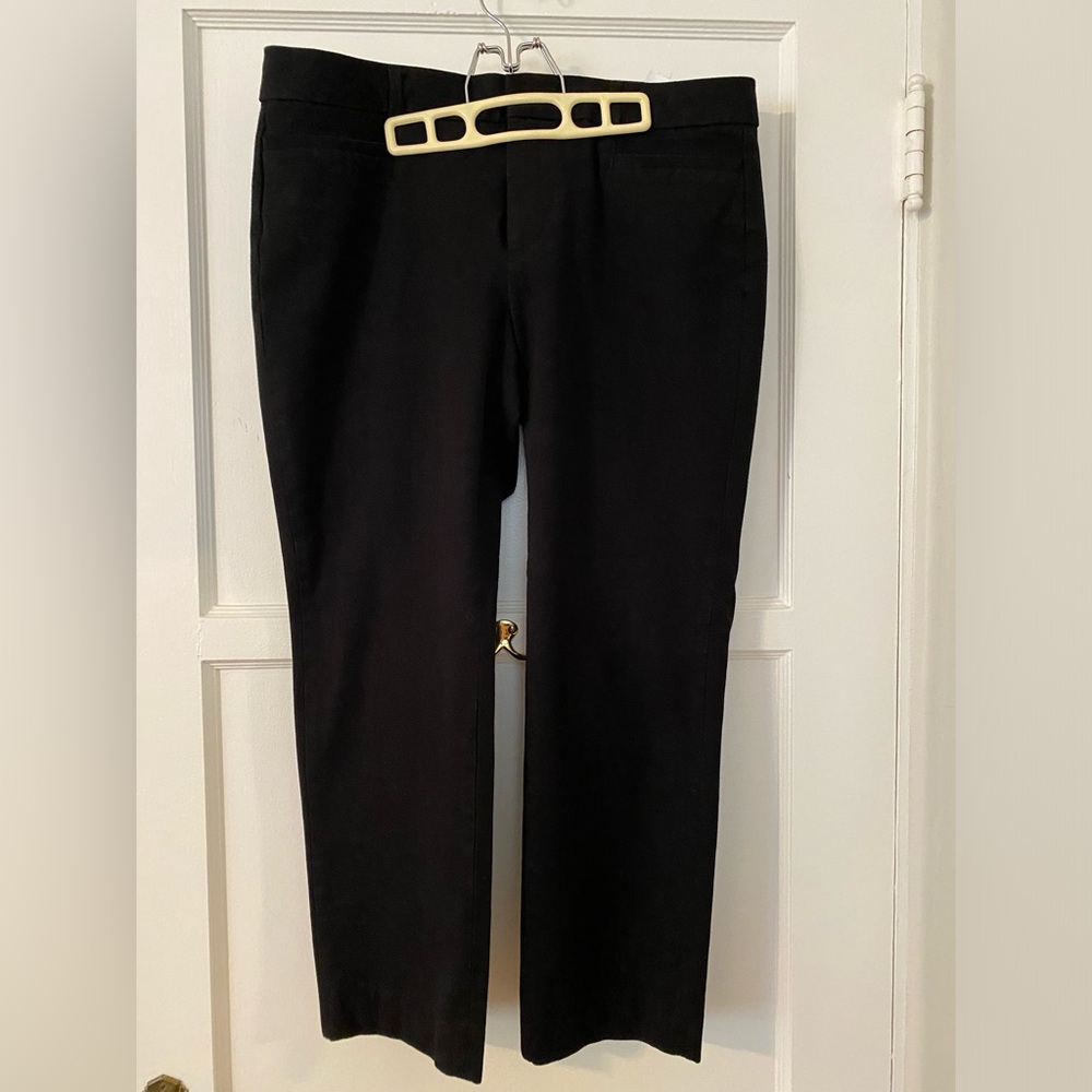 Banana Republic Sloan Curvy Fit slacks 12 ankle black office work pants GUC 🖤
